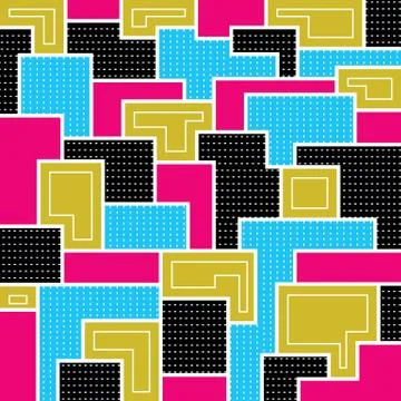 Seamless geometric pattern with squares Stock Illustration