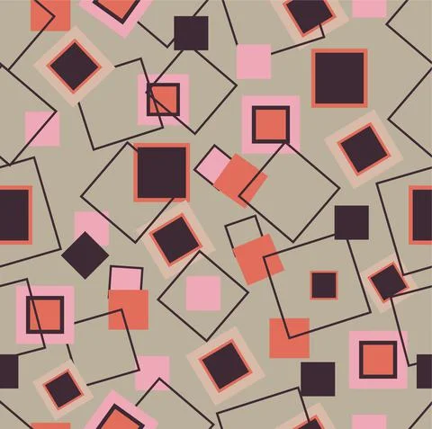 Seamless geometric pattern of squares Stock Illustration