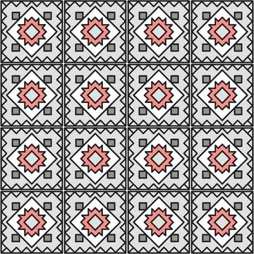 Seamless geometric pattern with squares Stock Illustration