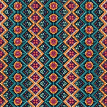 Seamless geometric pattern with squares Stock Illustration