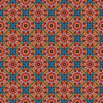 Seamless geometric pattern with squares Stock Illustration