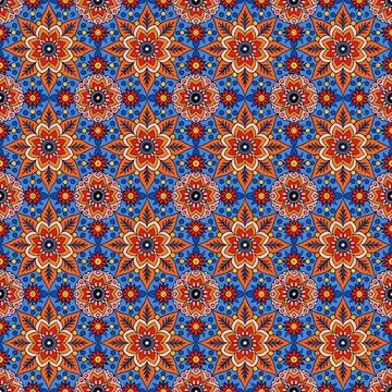 Seamless geometric pattern with squares Stock Illustration