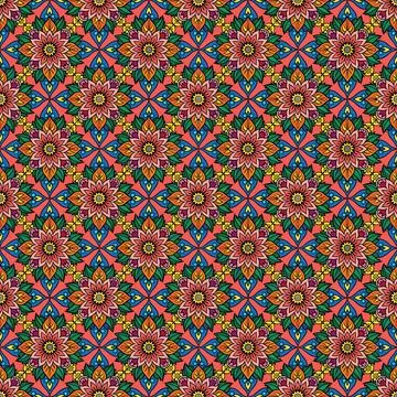 Seamless geometric pattern with squares Stock Illustration