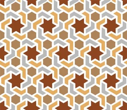 Seamless geometric pattern with stars Stock Illustration
