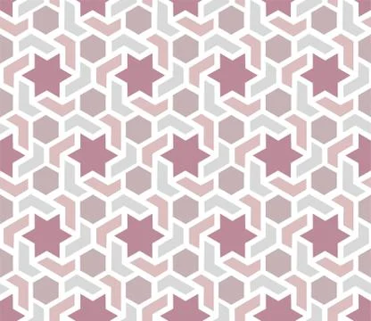 Seamless geometric pattern with stars Stock Illustration