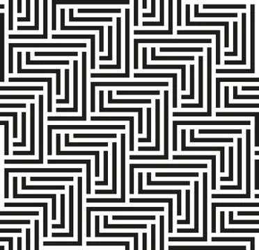 Seamless Geometric Pattern by Stripes Stock Illustration