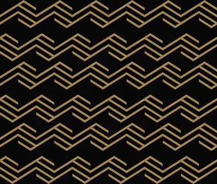 Seamless geometric pattern by stripes line . Seamless vector background. Blac Stock Illustration