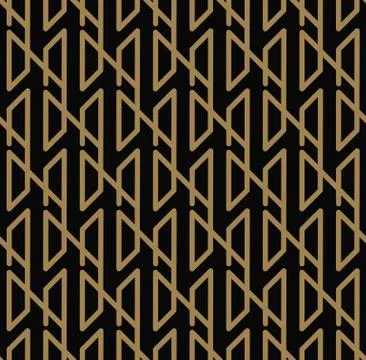 Seamless geometric pattern by stripes line . Seamless vector background. Blac Stock Illustration