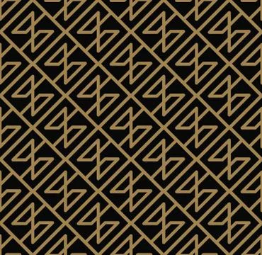 Seamless geometric pattern by stripes line . Seamless vector background. Blac Illustrazione stock