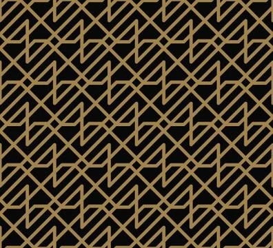 Seamless geometric pattern by stripes line . Seamless vector background. Blac 스톡 일러스트