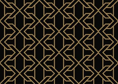 Seamless geometric pattern by stripes line . Seamless vector background. Blac イラスト素材