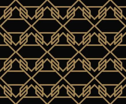 Seamless geometric pattern by stripes line . Seamless vector background. Blac Stockillustratie