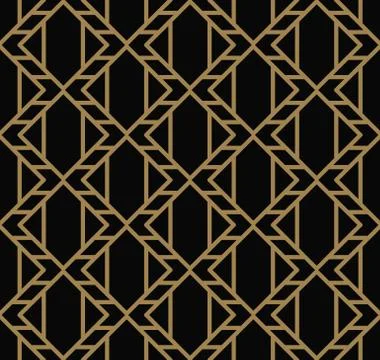 Seamless geometric pattern by stripes line . Seamless vector background. Blac Illustrazione stock