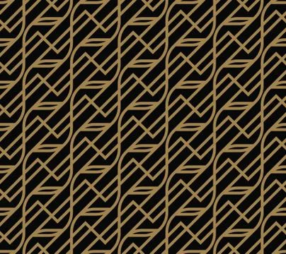 Seamless geometric pattern by stripes line . Seamless vector background. Blac Stock Illustration