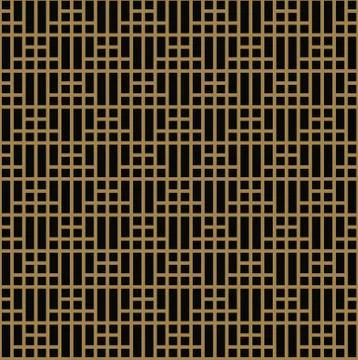 Seamless geometric pattern by stripes line . Seamless vector background. Blac 스톡 일러스트