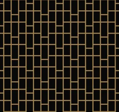 Seamless geometric pattern by stripes line . Seamless vector background. Blac Illustrazione stock