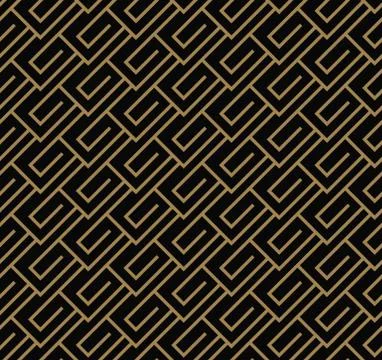 Seamless geometric pattern by stripes line . Seamless vector background. Blac Illustrazione stock