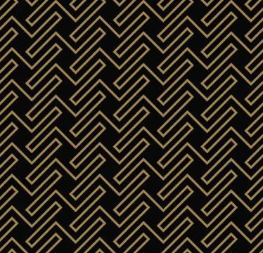 Seamless geometric pattern by stripes line . Seamless vector background. Blac 库存插图