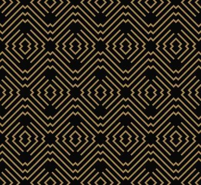 Seamless geometric pattern by stripes line . Seamless vector background. Blac 스톡 일러스트