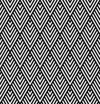 Seamless geometric pattern in style art deco. Stock Illustration