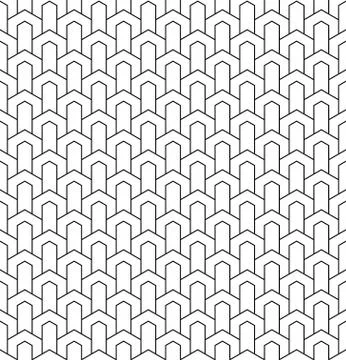 Seamless geometric pattern in style art deco. Stock Illustration
