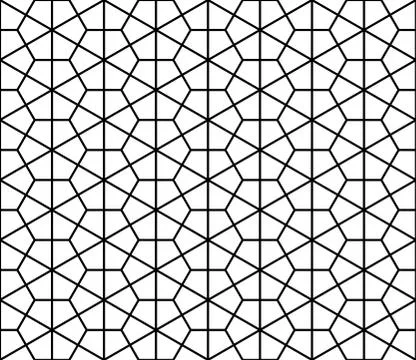 Seamless geometric pattern in style Kumiko Stock Illustration