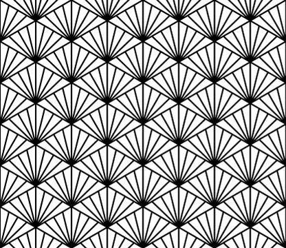 Seamless geometric pattern in style Kumiko Stock Illustration
