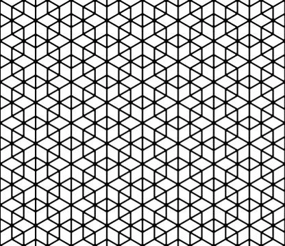 Seamless geometric pattern in style Kumiko Stock Illustration