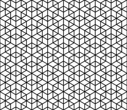 Seamless geometric pattern in style Kumiko Stock Illustration