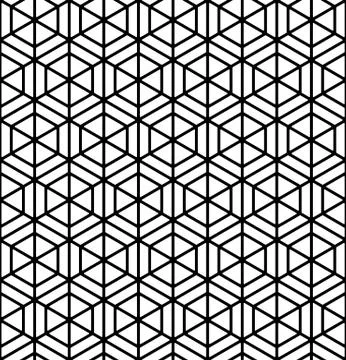 Seamless geometric pattern in style Kumiko Stock Illustration