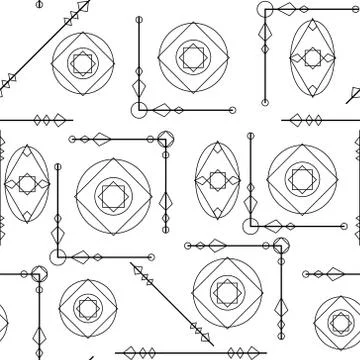 Seamless geometric pattern texture in black and white. Simple background Stock Illustration