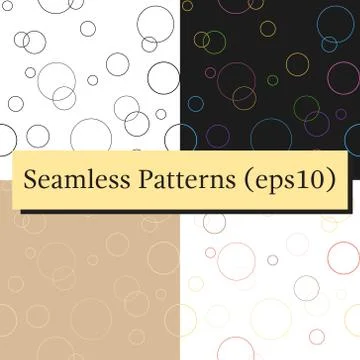 Seamless geometric pattern texture with circles Illustrazione stock