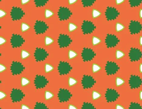 Seamless geometric pattern, texture or background vector in orange, green, wh Illustrazione stock