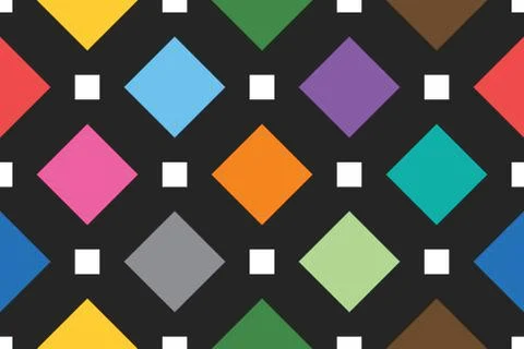 Seamless geometric pattern, texture or background vector in different colors, Illustrazione stock