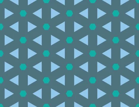 Seamless geometric pattern, texture or background vector, blue colors. Stock Illustration