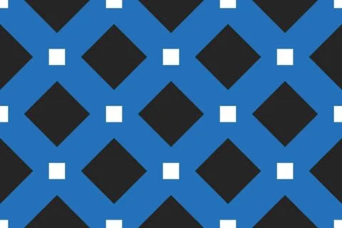 Seamless geometric pattern, texture or background vector in blue, black, whit Stockillustratie