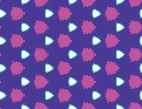 Seamless geometric pattern, texture or background vector in purple, blue, vio Illustrazione stock