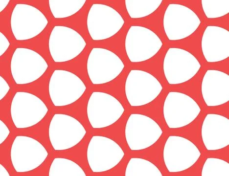 Seamless geometric pattern, texture or background vector in red, white colors Illustrazione stock
