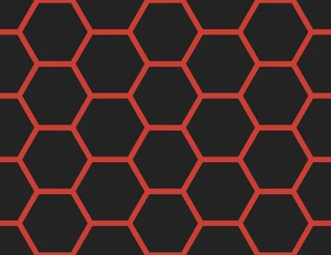 Seamless geometric pattern, texture or background vector in black, red colors Stock Illustration