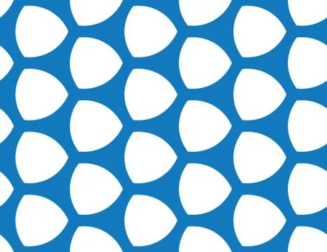 Seamless geometric pattern, texture or background vector in blue, white color Stock Illustration