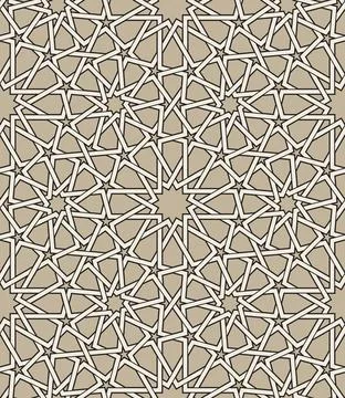 Seamless geometric pattern. Traditional islamic style. Vector image. Stock Illustration