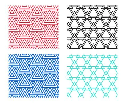 Seamless geometric pattern in triangle concept Stock Illustration