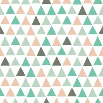 Seamless geometric pattern with triangles in a hand-drawn style. Stock Illustration
