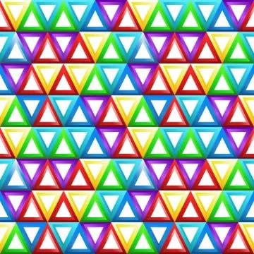 Seamless geometric pattern with triangles in rainbow colors - vector can be u Illustrazione stock