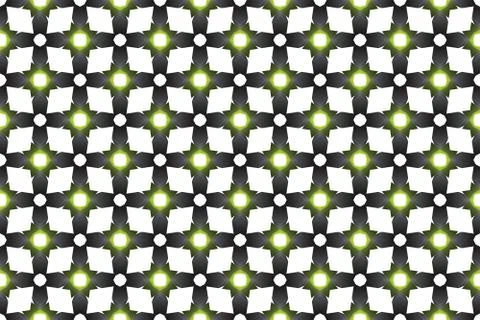 Seamless geometric pattern. Used gradient, in green, white, black background. Stockillustratie