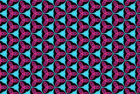Seamless geometric pattern. Used gradient, in turquoise, black, pink, purple  Stock Illustration