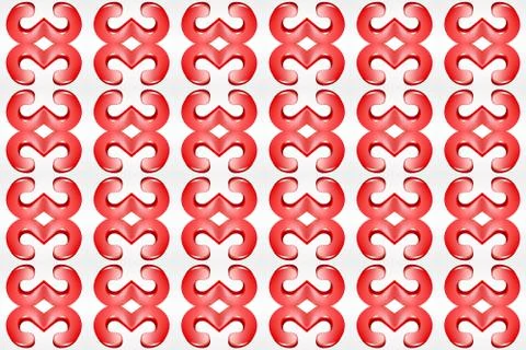 Seamless geometric pattern. Used gradient, in red colors, white background. Illustrazione stock