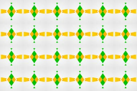 Seamless geometric pattern. Used gradient, in yellow and green colors, white  イラスト素材