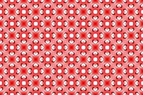 Seamless geometric pattern. Used gradient, in red, white colors. Stock Illustration