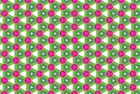 Seamless geometric pattern. Used gradient, in green, pink, grey, white colors Stock Illustration